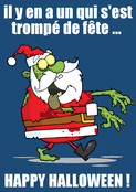 Un p&egrave;re No&euml;l zombie pour Halloween